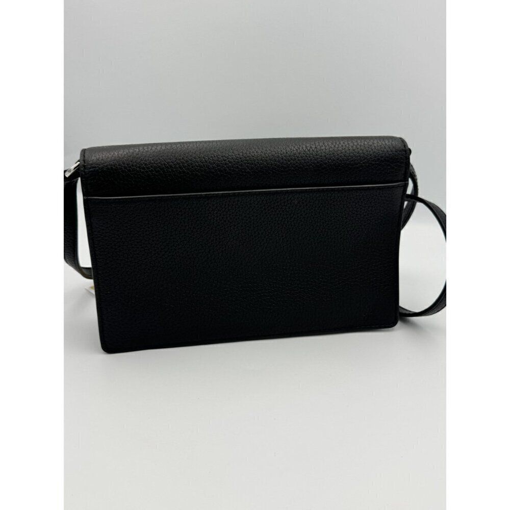 Michael Kors Pebbled Leather Crossbody Bag With Adjustable Strap silver tone - Picture 6 of 7